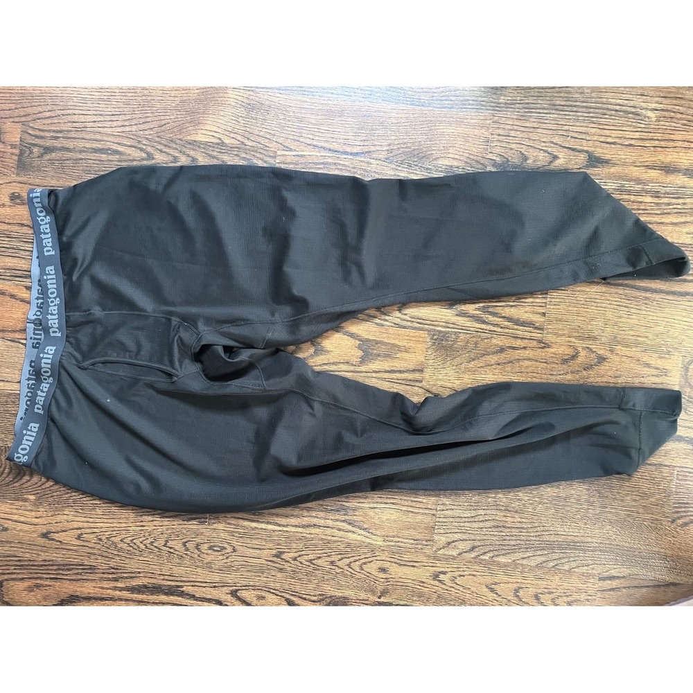 Patagonia Capilene Midweight Baselayer Bottoms Mens XL Black Polartec Leggings